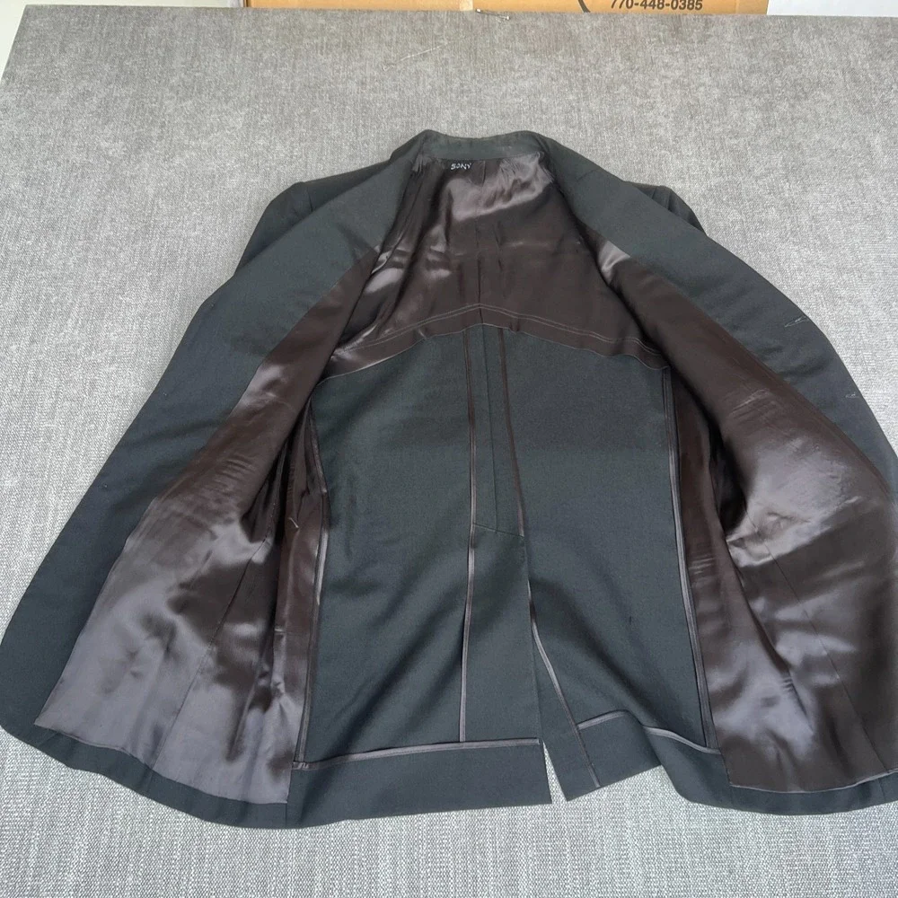 Mens Jacket Blazer 38S Black Single-Breasted Professional Business Office Career